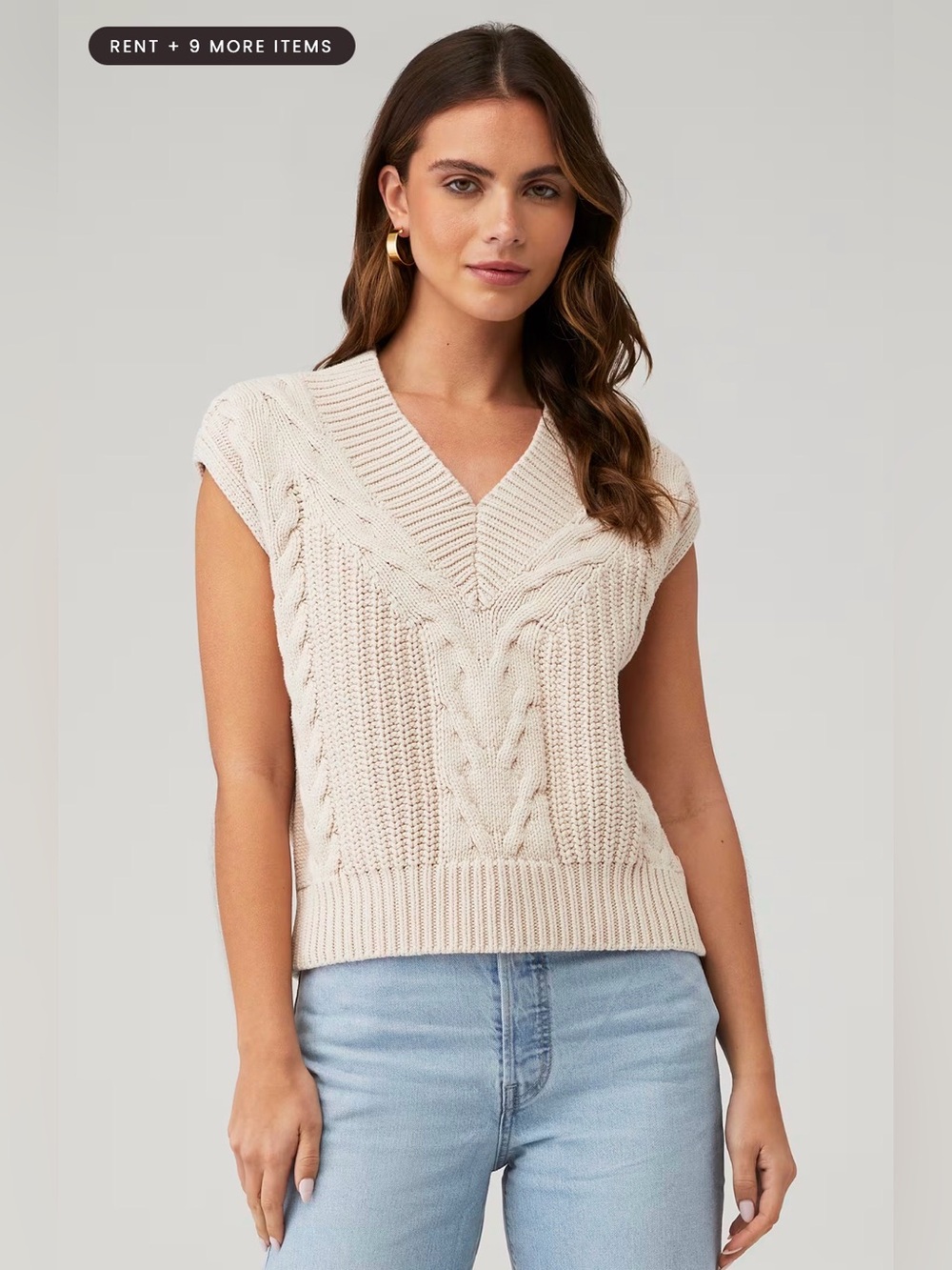 Pistola Kiran Oversized Sweater Vest Oatmeal Small